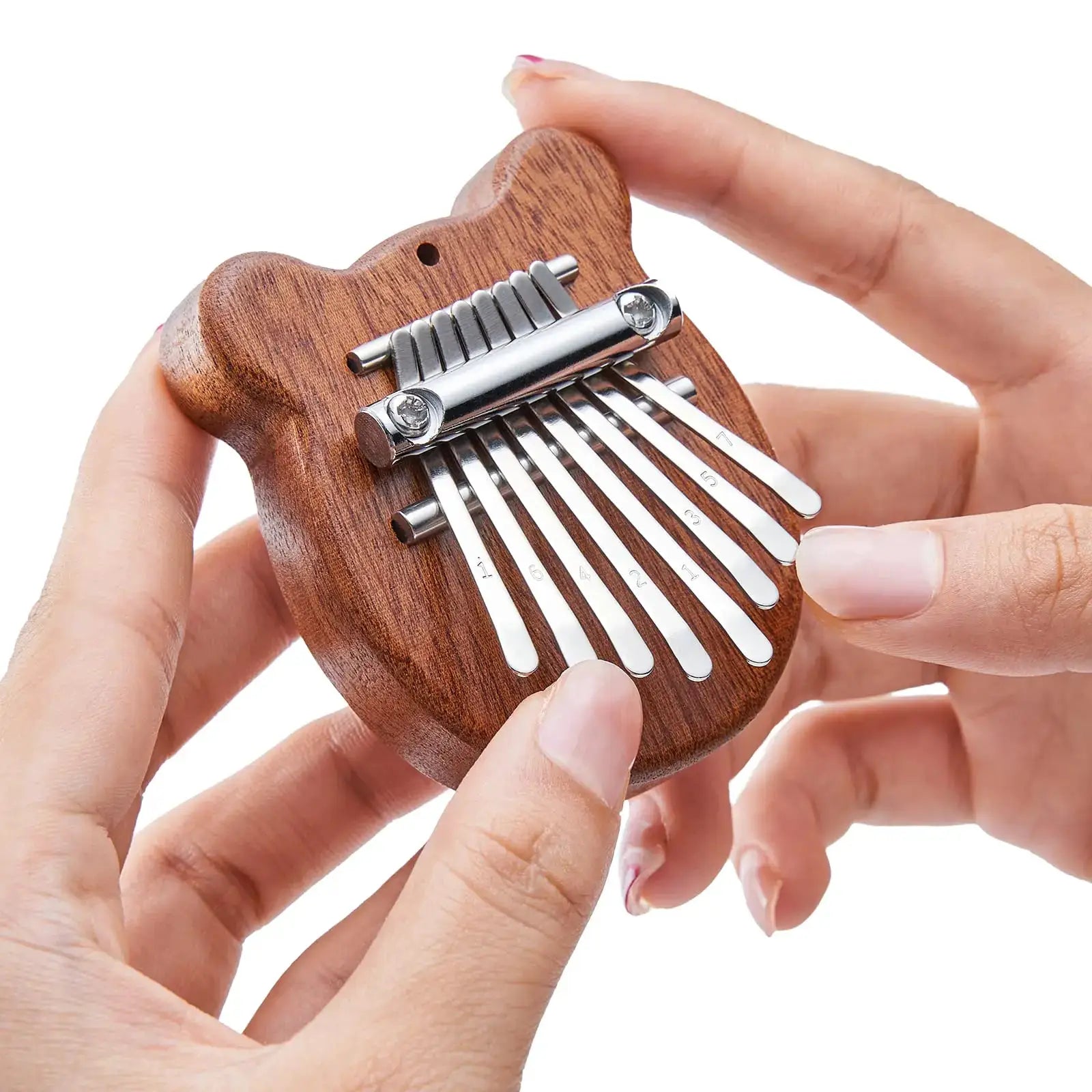 Mini Kalimba 8 Key Thumb Piano Water Drop Style Portable Gift Set For Kids Cute Exquisite Instrument