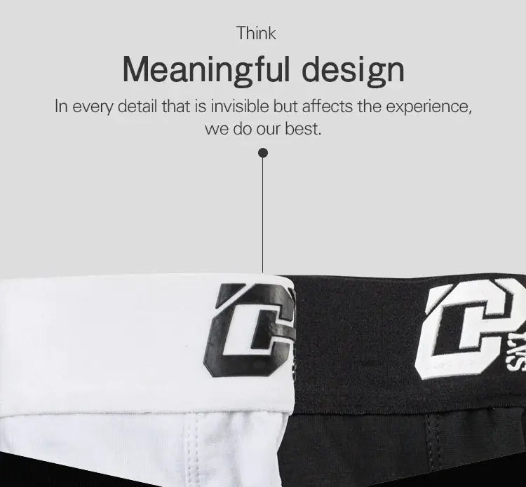Men's cotton boxer underwear from Simples Market with white and black waistband and logo