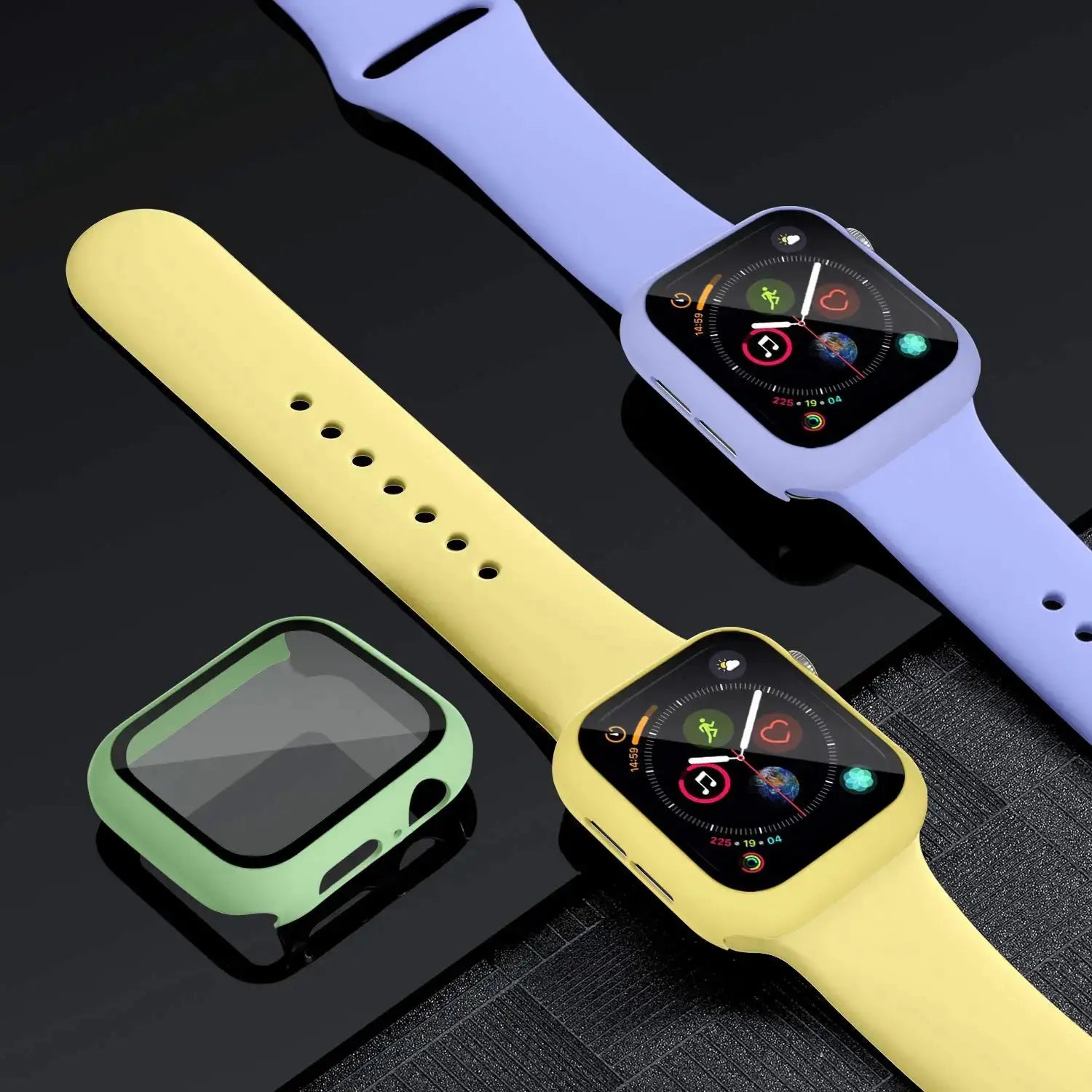Tempered Glass+Cover for Apple Watch Case Ultra Accessories SE 3 4 5 6 7 8 Iwatch Screen Protector Case 49mm 45mm 41mm 44mm 40mm