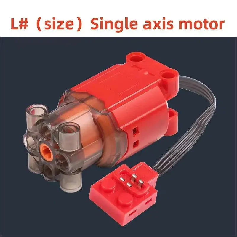 Electric Motor Set for MOC Remote Control Cars with Lithium Battery Box Connectors and Led Lights