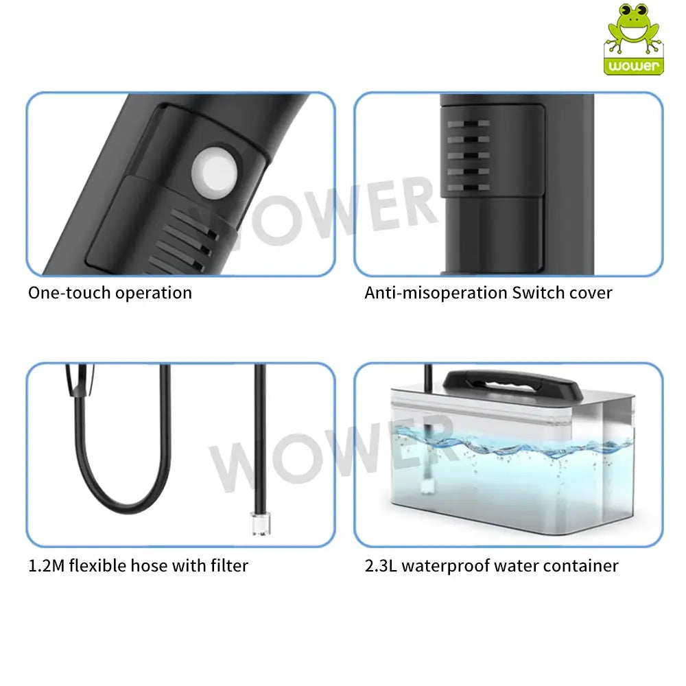 Wower portable electric bidet black by Simples Market, 2.3L capacity