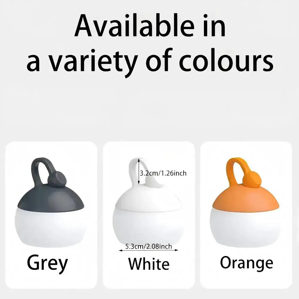 Simples Market Super Mini Retro Snow Camping Lantern USB rechargeable hanging light; three color variants grey white orange
