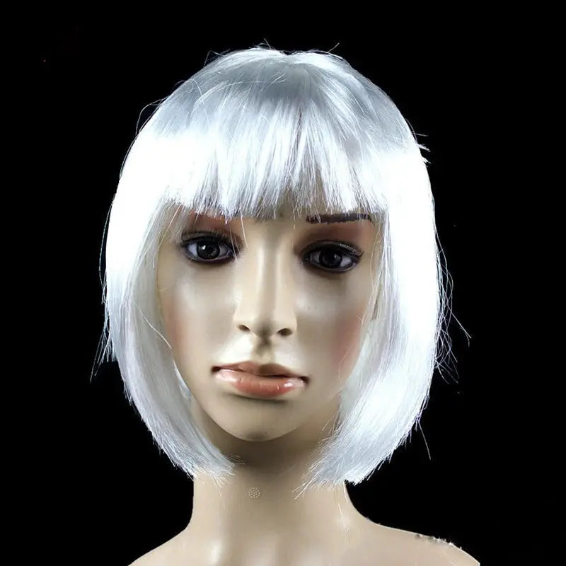 Bob wig white-silver short bob by Simples Market; synthetic cosplay/daily wear