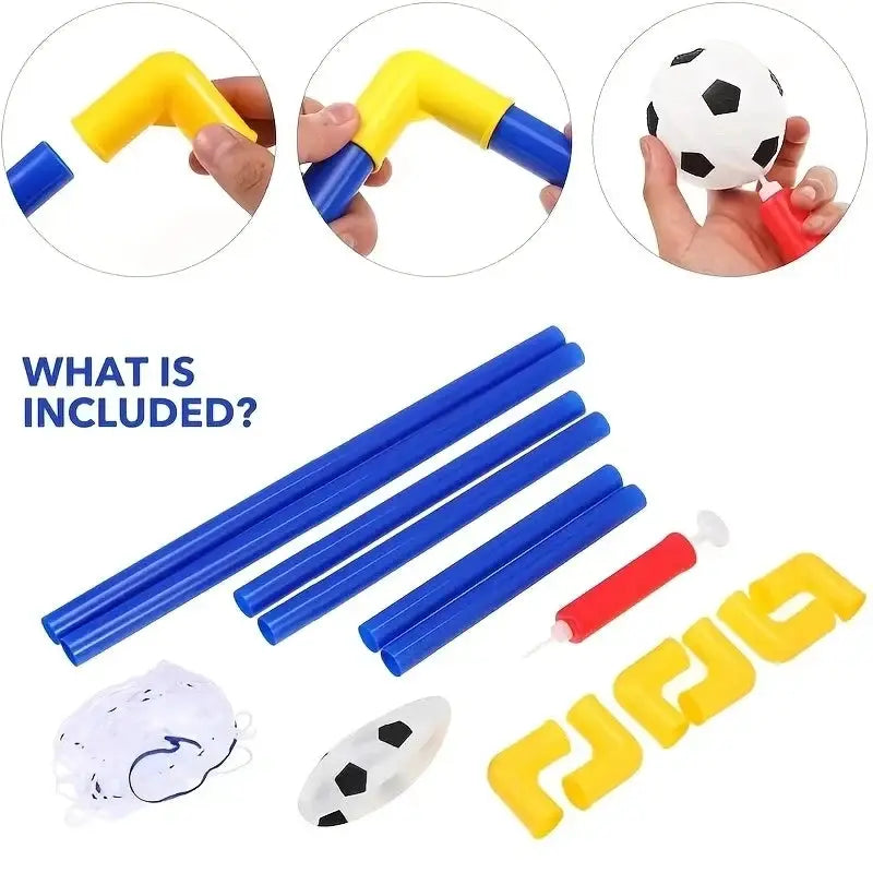 Lightweight Portable Micro Soccer Goal Set With Net Pump And Ball For Indoor Outdoor Training At Park And Beach