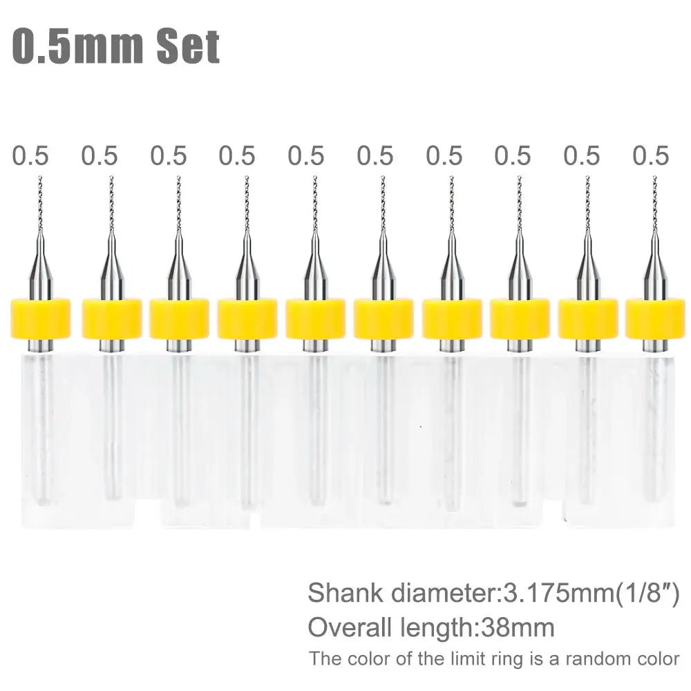 XCAN 0.1mm–2.0mm Carbide PCB Drill Bit Set for Printed Circuit Boards Mini CNC Drilling