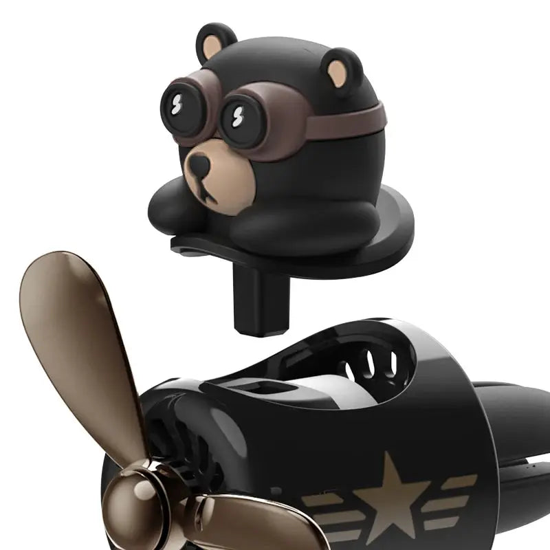 Odorless DIY Perfume Ornament Airplane Pilot Bear Car Air Freshener Vent Clip Fragrant Diffuser Decoration For Men