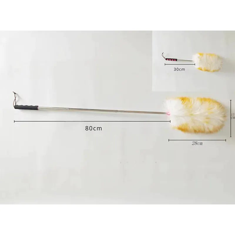 Scalable Wool Duster For Home And Car Cleaning Washable Dust Brush Gentle On Delicate Surfaces
