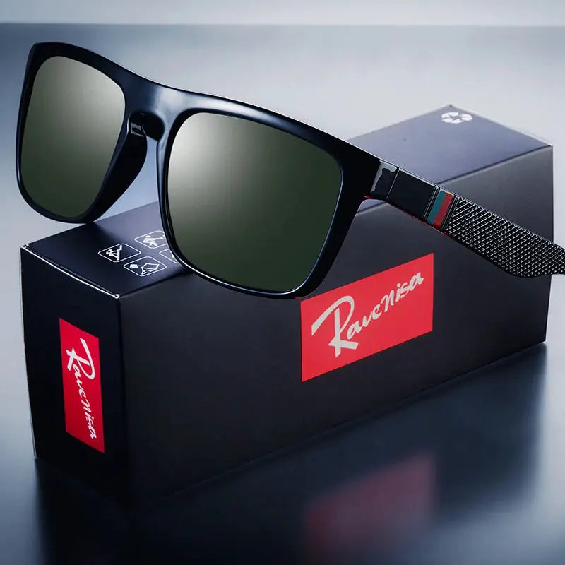 Unisex Vintage Square Polarized Sunglasses UV400 Protection For Driving And Fishing