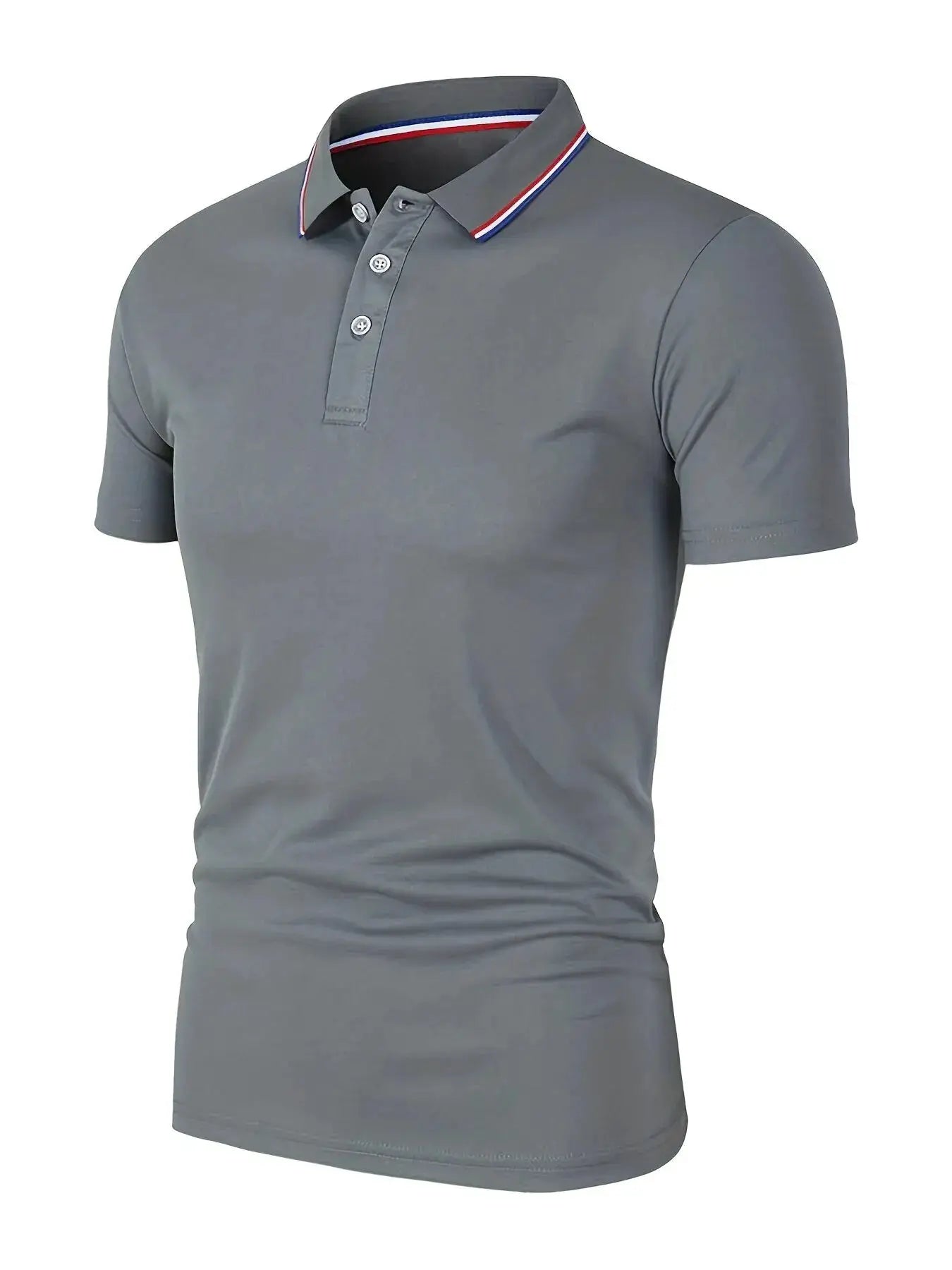 2025 Hot Sale Mens Summer Casual Polo Shirt Breathable Comfortable Solid Color Short Sleeve Tee