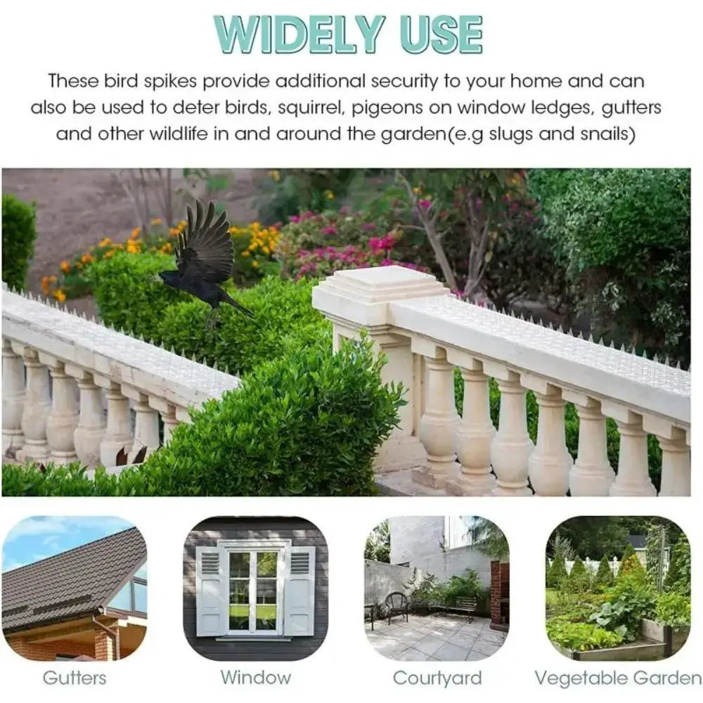 Transparent Plastic Bird Spikes Repeller For Gardens 10 20 30 Pcs Humane Deterrent Against Cats Pigeons Squirrels