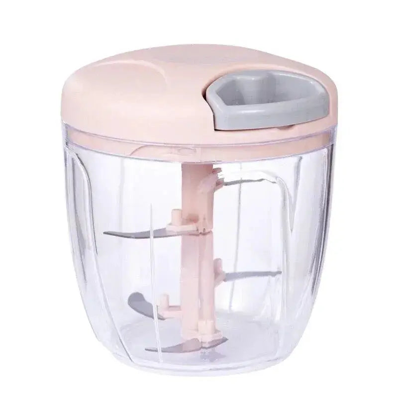 Manual Meat Mincer And Garlic Chopper With Rotating Blades For Vegetables Onions And Garlic 500ml And 900ml Capacity