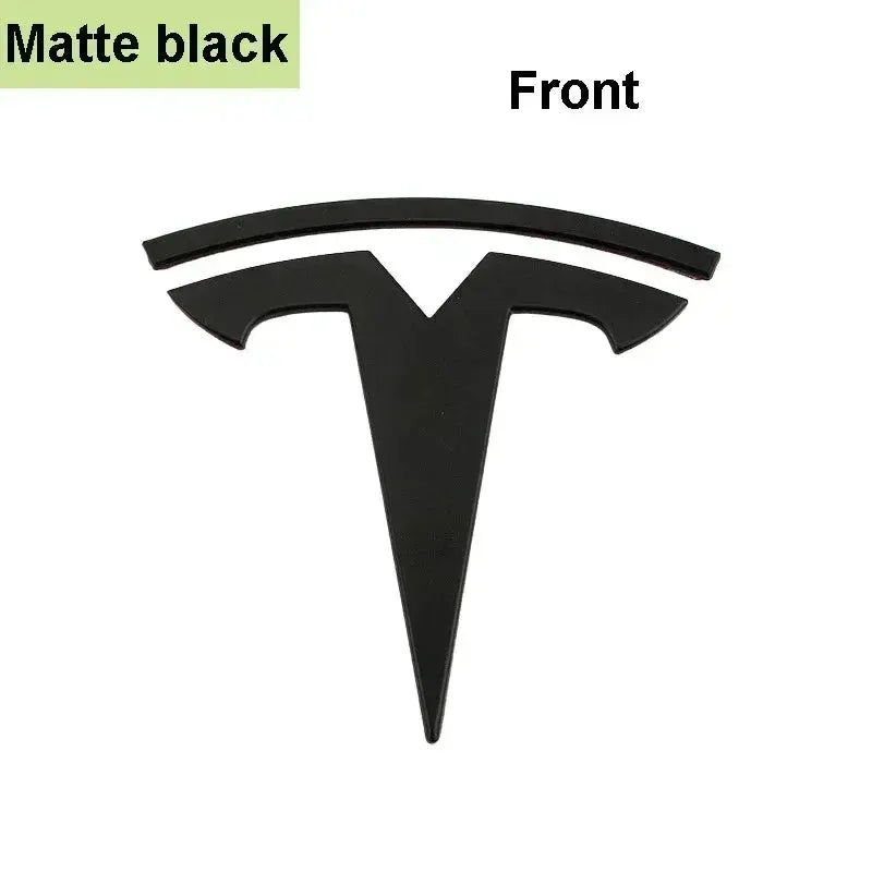 Tesla matte black front hood emblem for Model 3/Y zinc alloy car logo sticker