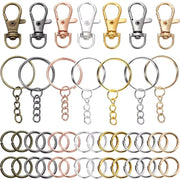 70 Piece Swivel Snap Hook And Key Ring Set With Jump Rings For DIY Keychains Lanyards Jewelry Making Supplies