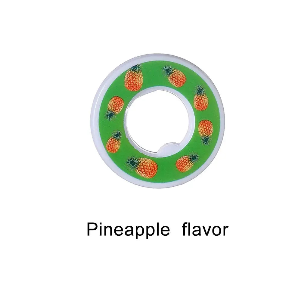 Pineapple flavor air flavor pod for water bottles by Simples Market, green pineapple-pattern ring