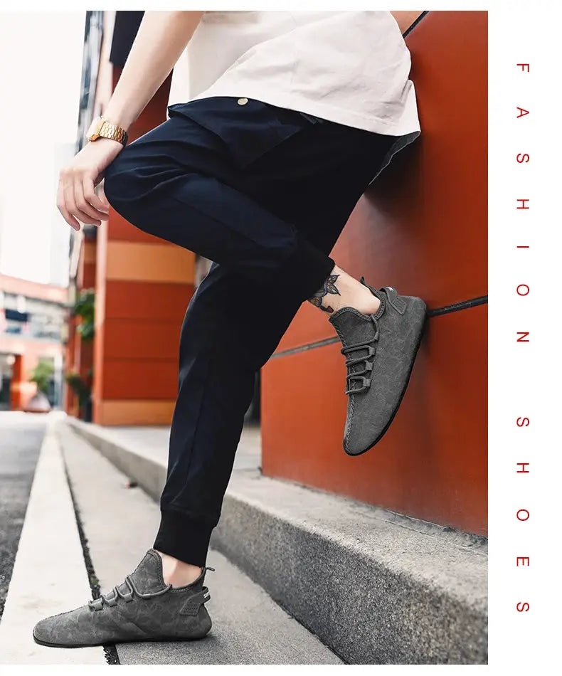YRZL men mesh loafers driving moccasins, grey breathable non-slip casual walking shoes