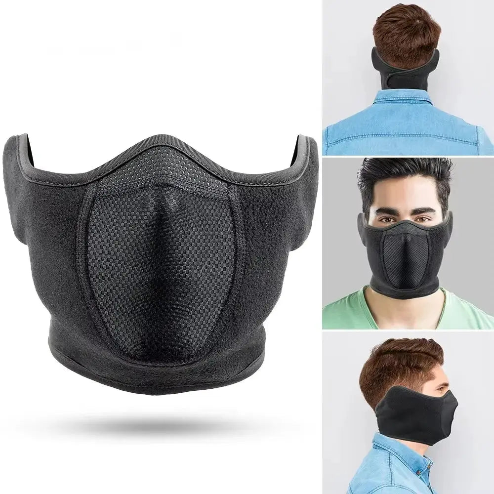 Thermal Neck Warmer Face Mask Scarf For Cold Weather Unisex Fleece Windproof Breathable Skiing Cycling Snowboarding