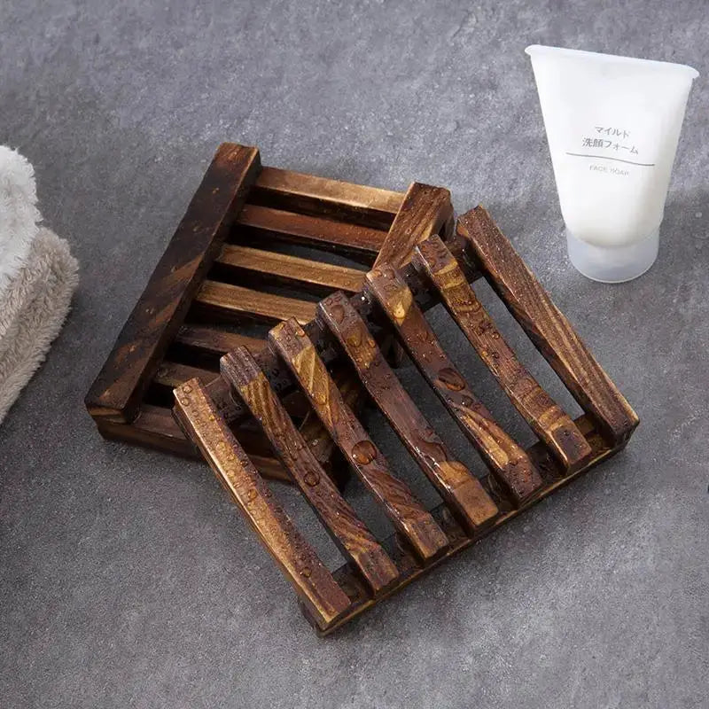 EverPure Bamboo Soap Holder With Draining Design Keeps Soap Dry Mildew Free In Bathroom