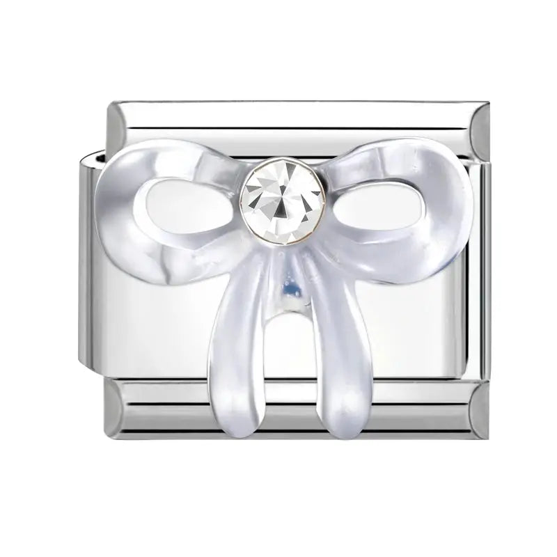 Zircon Moon Cherry Bow Knot Butterfly Heart Star Italian Charm Links For 9mm Bracelet Stainless Steel DIY Jewelry Gifts