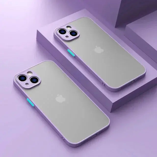LuxGuard Matte Silicone Phone Case For iPhone 7 To 15 Pro Max Shockproof Anti Fingerprint