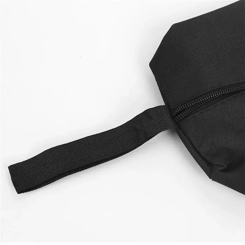 Small Oxford cloth hand-held tool bag by Simples Market, black with zipper and carrying strap