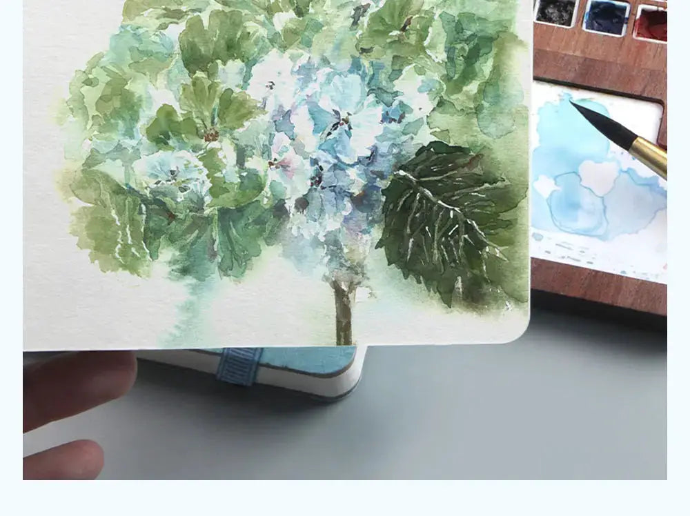 Potentate blue watercolor journal by Simples Market, 100% cotton 300gsm cold-press sketchbook