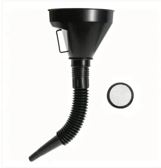 Car Long Stem Anti Splash Fuel Funnel For Gasoline And Oil Refueling Plastic Auto And Motorcycle Tool