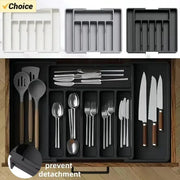 Upgradation Adjustable Flatware And Tableware Organizer Plastic Multifunction Drawer Organizer For Kitchen Utensils