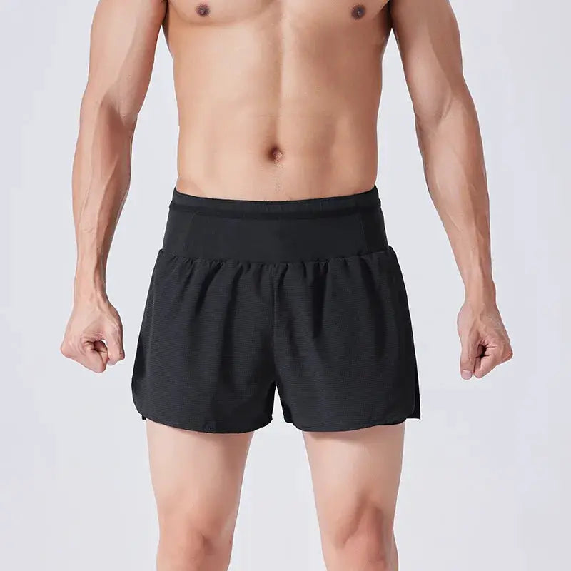 Mens summer running shorts, black, Simples Market, quick-dry breathable fabric
