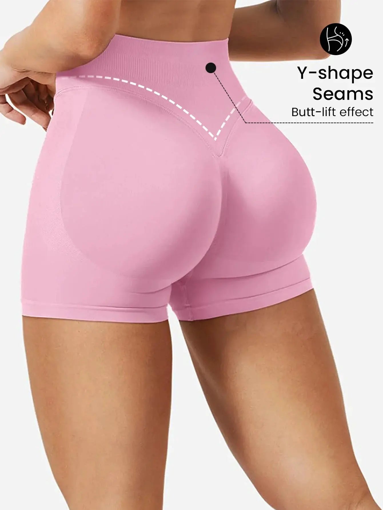 FlexFlow Pilates Knit Shorts High Stretch For Medium Intensity Training No Awkward Lines