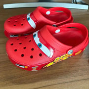 2026 Mcqueen Cartoon Slippers Waterproof EVA Outdoor Sandals for Adults Breathable Holes Beach Shoes