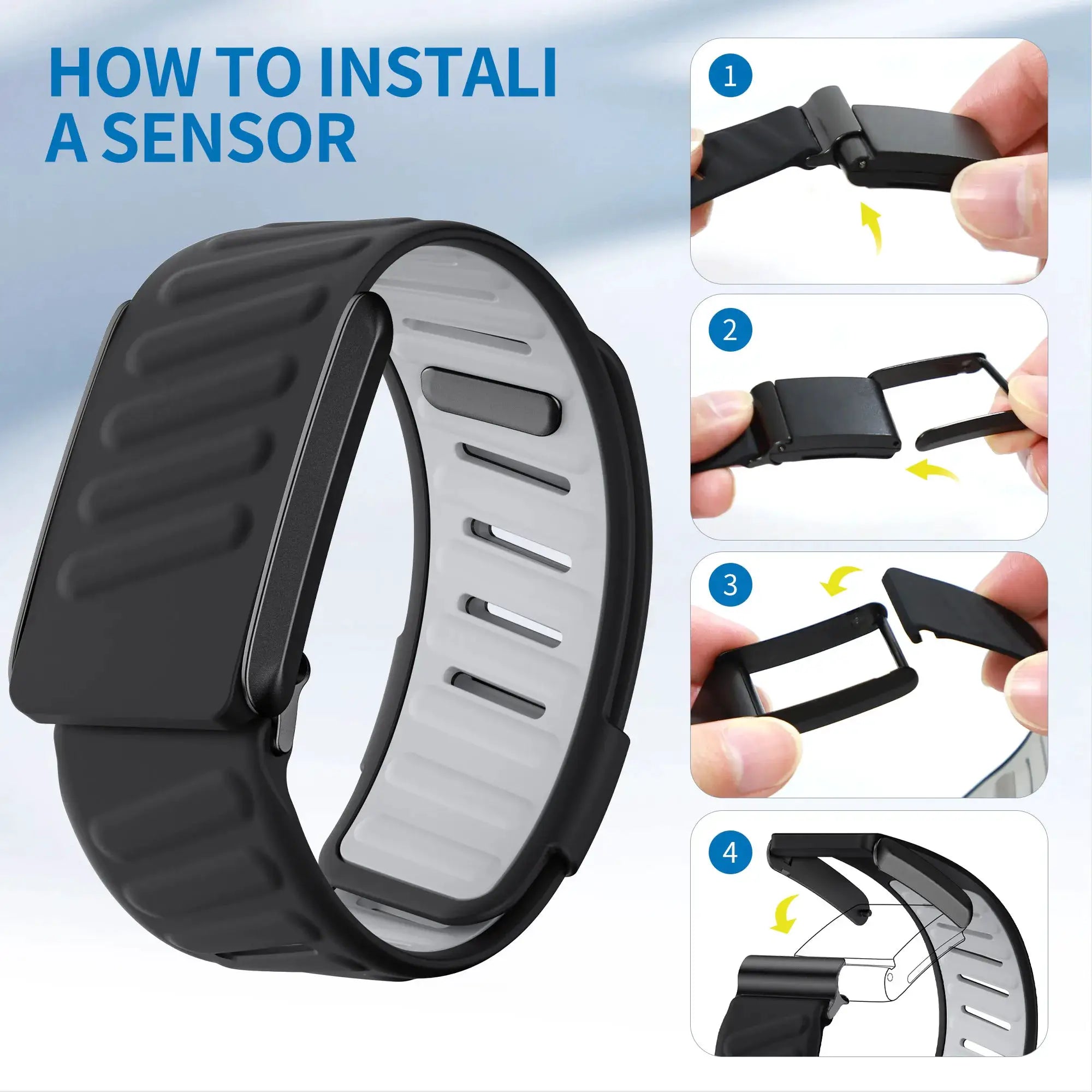 Whoop 5.0 SportFlex Wrist Band Soft Touch Silicone Waterproof Sweatproof Adjustable Strap for Fitness Trackers