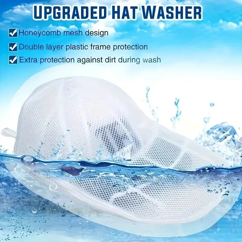 Hat Cleaning Cage For Washing Machines With Mesh Bag Hat Cleaner For Machine Washing And Shape Preservation
