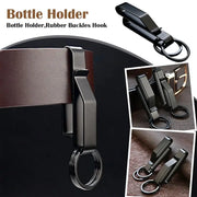 Simples Market stainless steel waist hook MOLLE key clip with ring, black belt buckle; set of 2