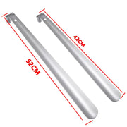Professional stainless steel shoehorn set by Simples Market, 42cm and 52cm, two pieces with easy handles