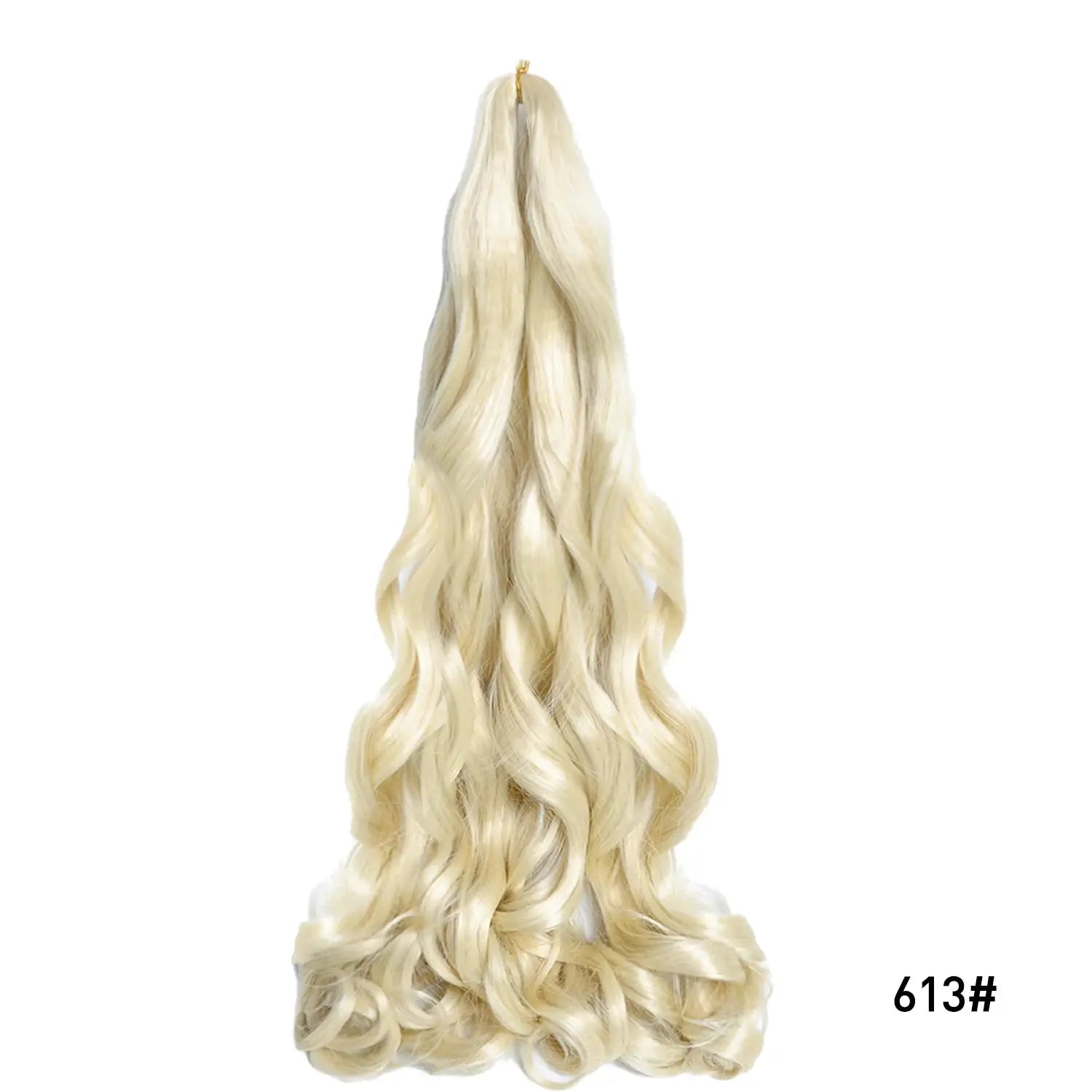 French Curls Braiding Hair extensions by Simples Market, 24in platinum blonde 613 spiral curls