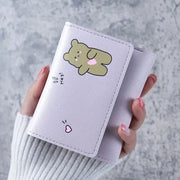 Wallet lavender card holder by Simples Market with bear design