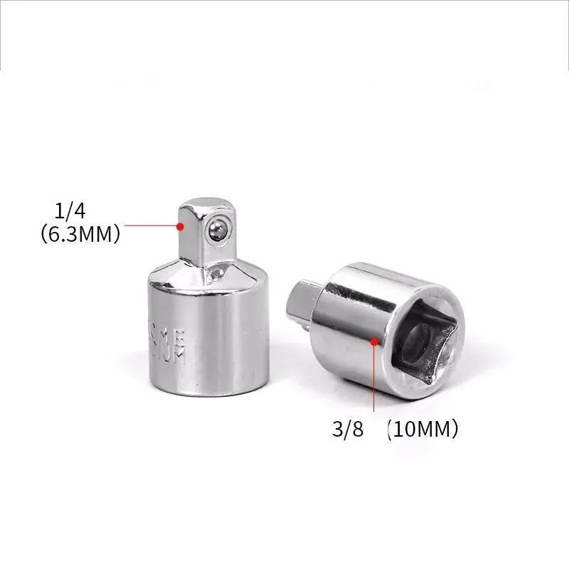 Chrome Vanadium Ratchet Wrench Adapter Sleeve For Quarter Inch Three Eighths Inch And Half Inch Drive Socket Converter