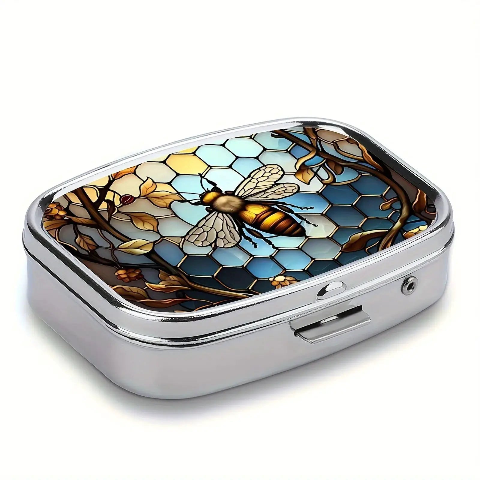Colorful Travel Pill Box Jewelry Organizer Metal Case Compact Portable Medicine Box For Small Items