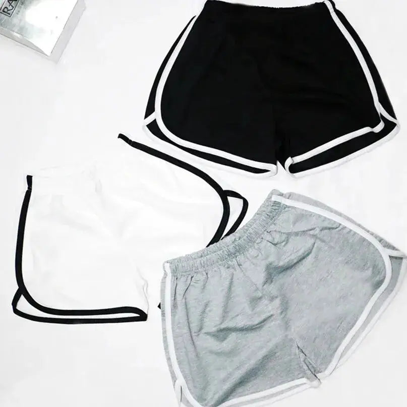Women Elastic Shorts Loose Fitting Quick Drying Running Fitness Leisure Anti External Wear Summer Lightweight