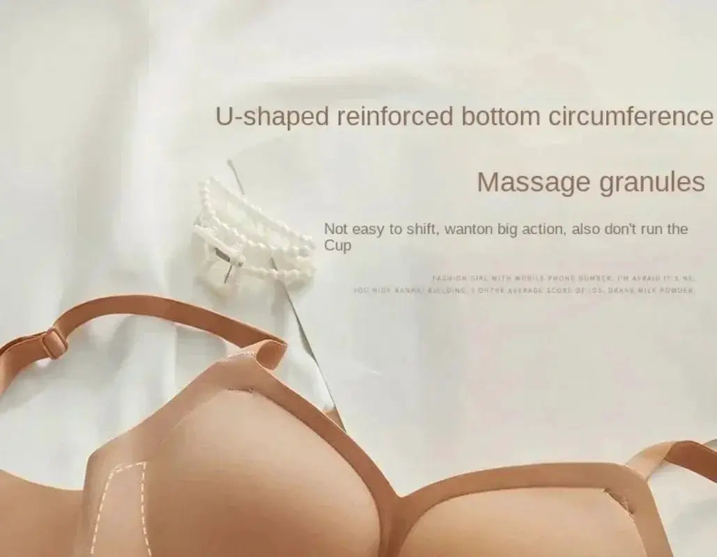 Simples Market beige padded bra for small-chest women with wide straps