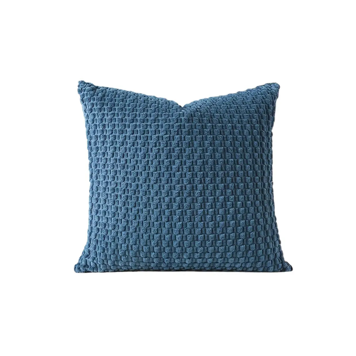 Corduroy pillow cover by Simples Market, blue, double-sided.