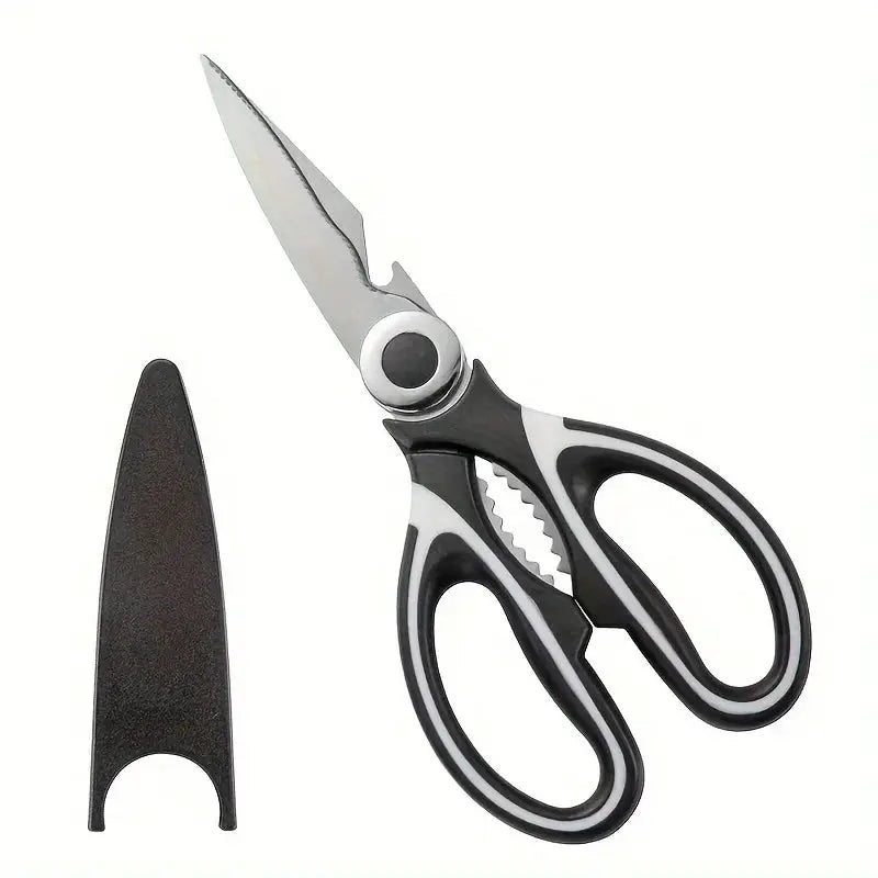 Multifunctional Kitchen Scissors Stainless Steel Shears For Fish Meat Herbs Durable Household Use