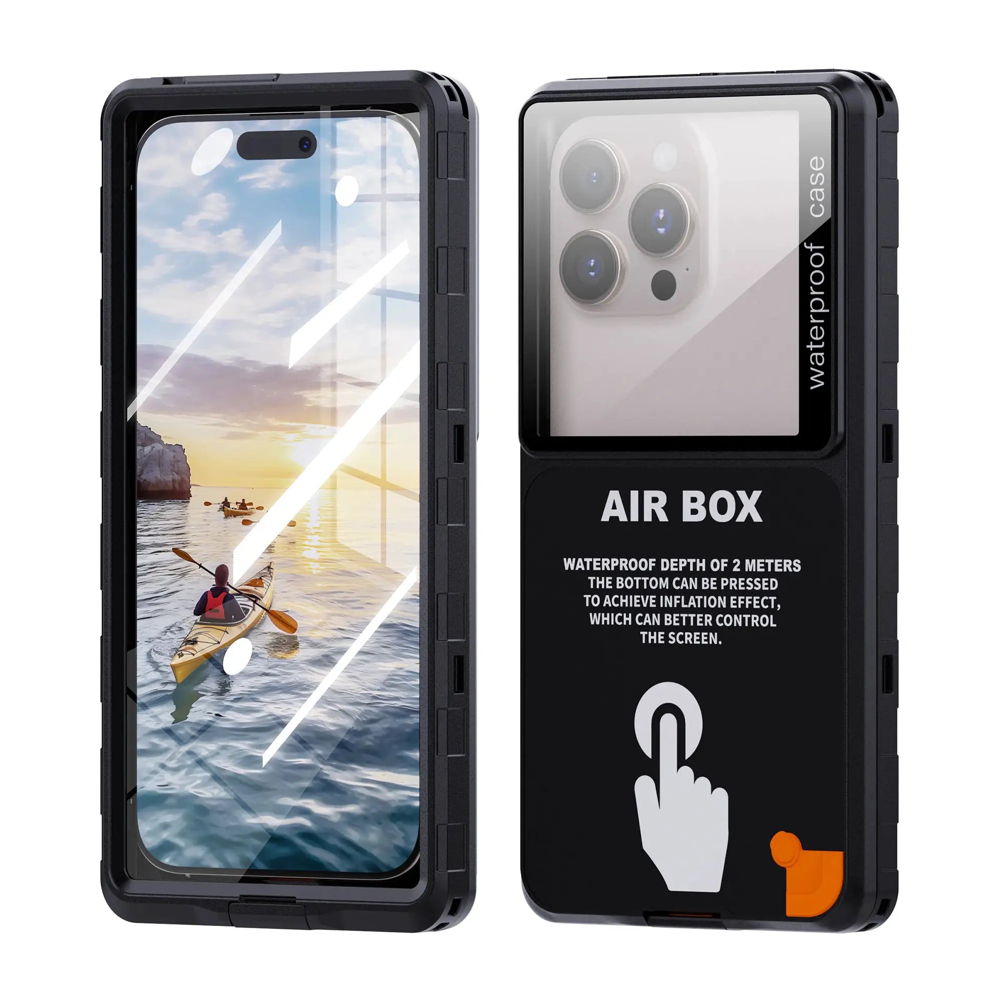 Shellbox Waterproof Phone Case 6.9 Inch Universal Touch Screen IP68 Underwater Dust And Drop Protection