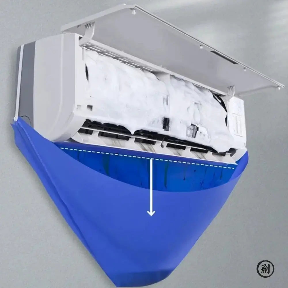 Thickened 100cm PVC Cleaning Cover Bag For Split Air Conditioners With Water Pipe
