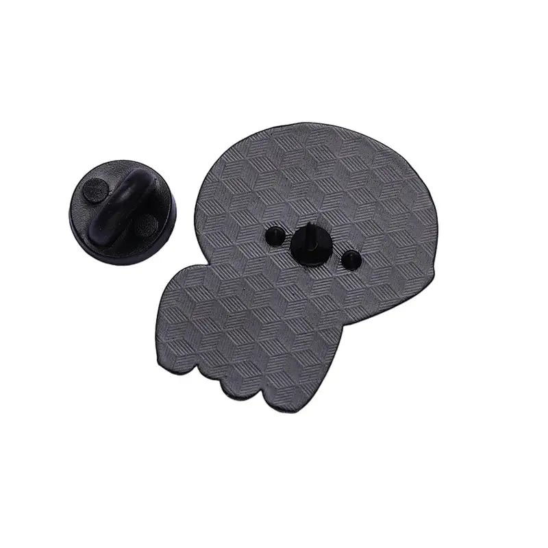 Autism awareness enamel pin, gray zinc alloy lapel pin with a geometric pattern.