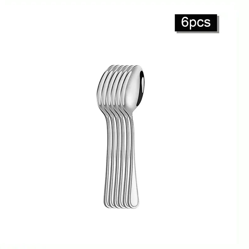 Stainless Steel Cutlery Set 6 Or 30 Pieces Steak Knife Fork Dessert Spoon High End For Restaurants And Hotels