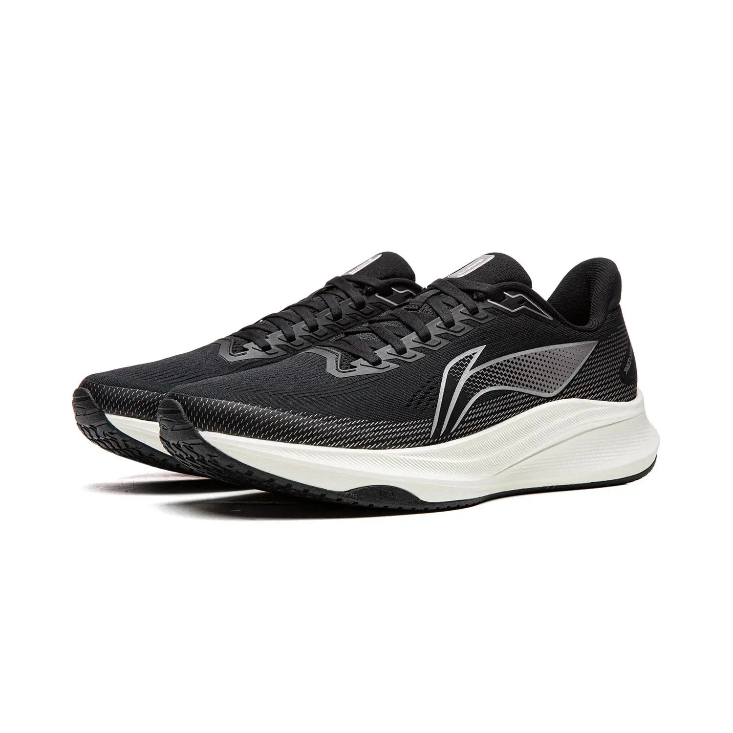 Li-Ning RED HARE 9 men's running shoes in black with white midsole and gray logo
