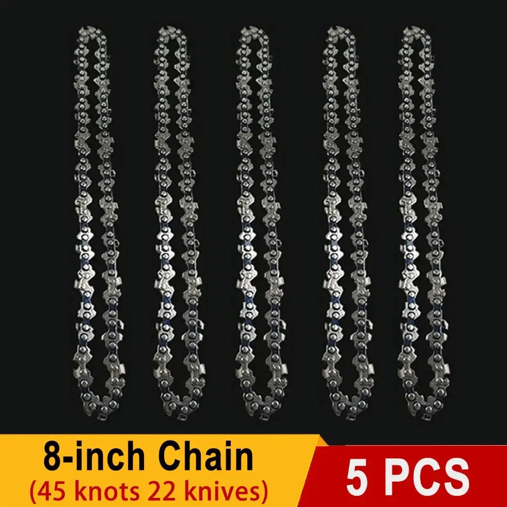 8 Inch Electric Chainsaw Bar Replacement One Quarter Inch Pitch With 22 Knives And 45 Link Chain For Garden Tools