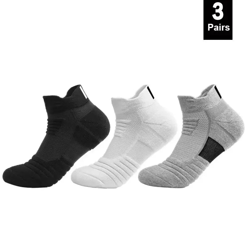 Anti Slip Football Socks For Men Cotton Breathable Odor Control Short Tube Crew Socks Size 39 45 Soccer And Basketball