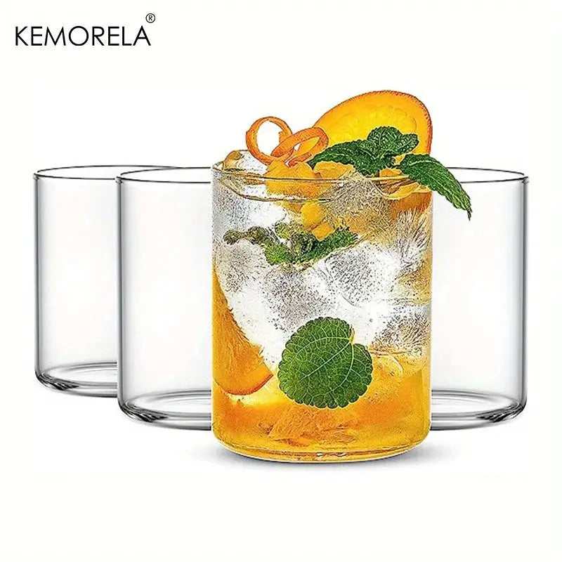Borosilicate Glass Drinking Glass Set 4 Or 6 Pieces 15 Oz 19 Oz BPA Free Heat Resistant Dishwasher Safe